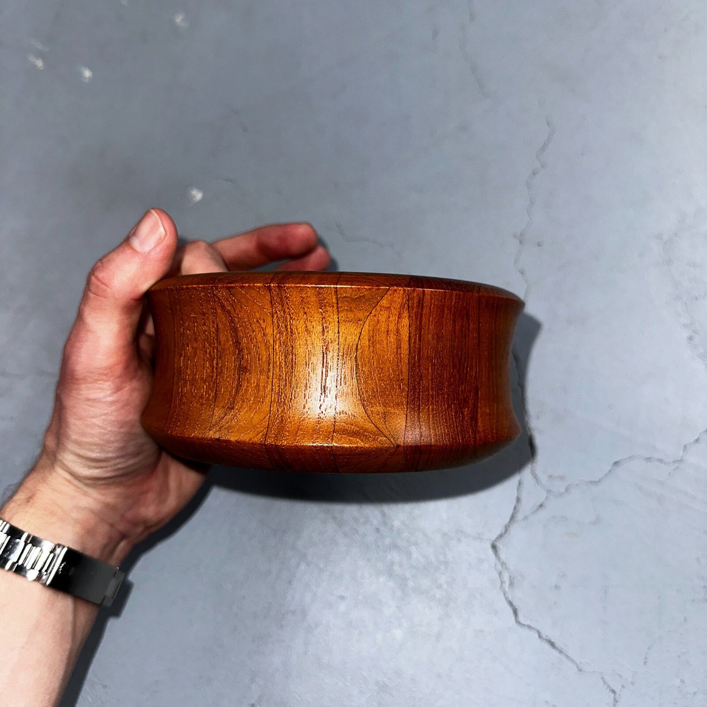 Digsmed Beautiful MCM Design Denmark Teak Wood Bowl Uniform Grain