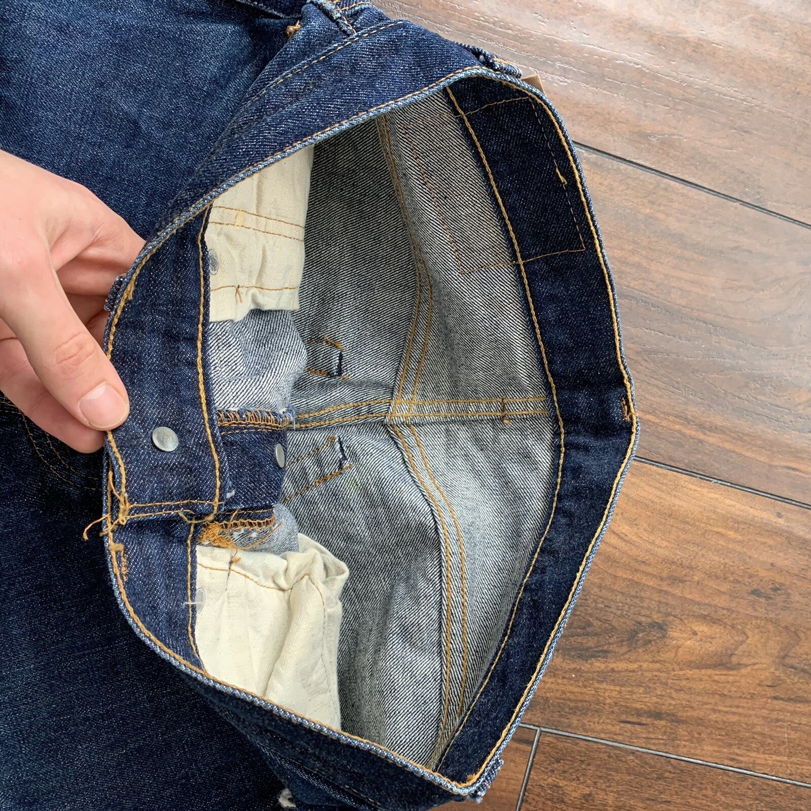 Levis 501 XX Big E Vintage 60s Redline Selvedge Denim Jeans DARK 29x34 Ac 27x30