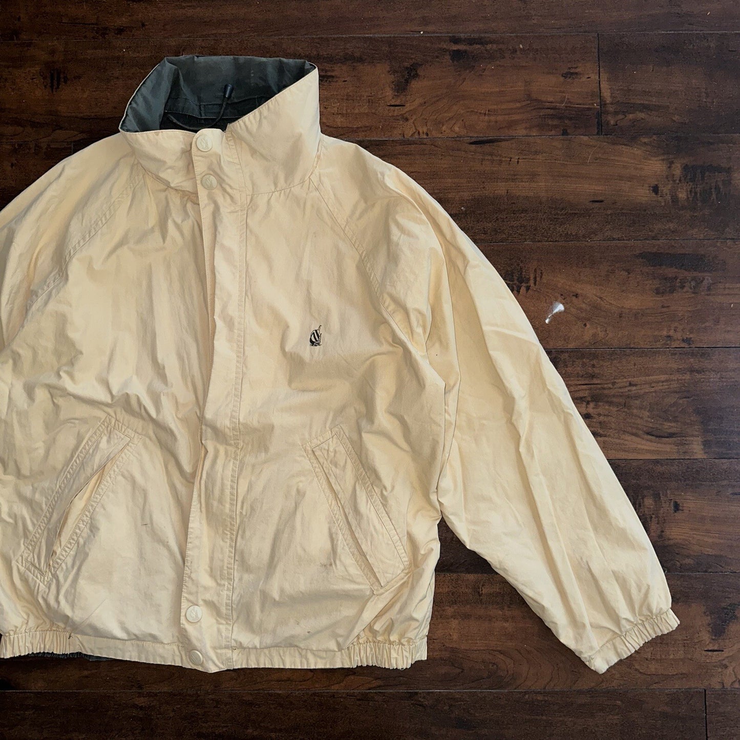 VTG 90s Nautica Reversible 90s Green Sport Jacket XL Green White Colorblock Sail