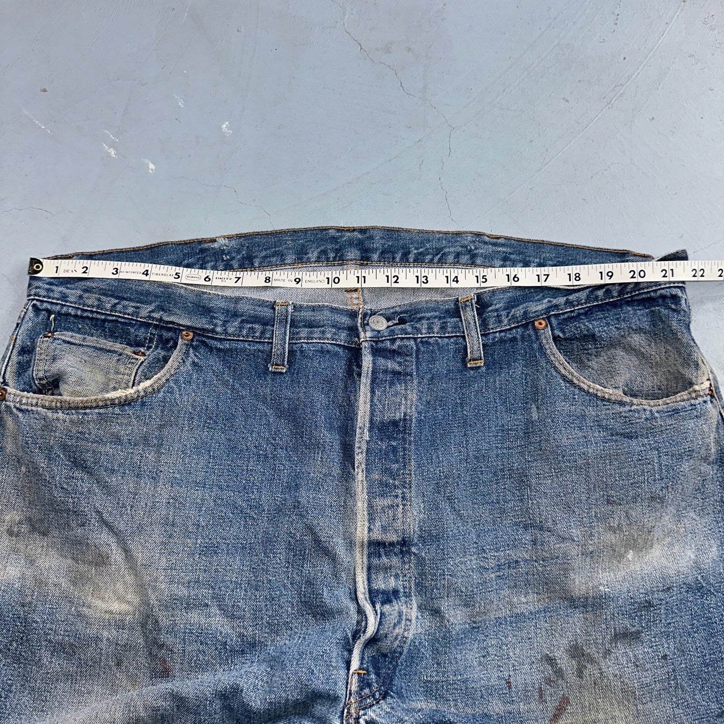 Levis 501 Vintage 70s SS Redline Selvedge USA XX Jeans Med Wash 48x30 Act 43x26
