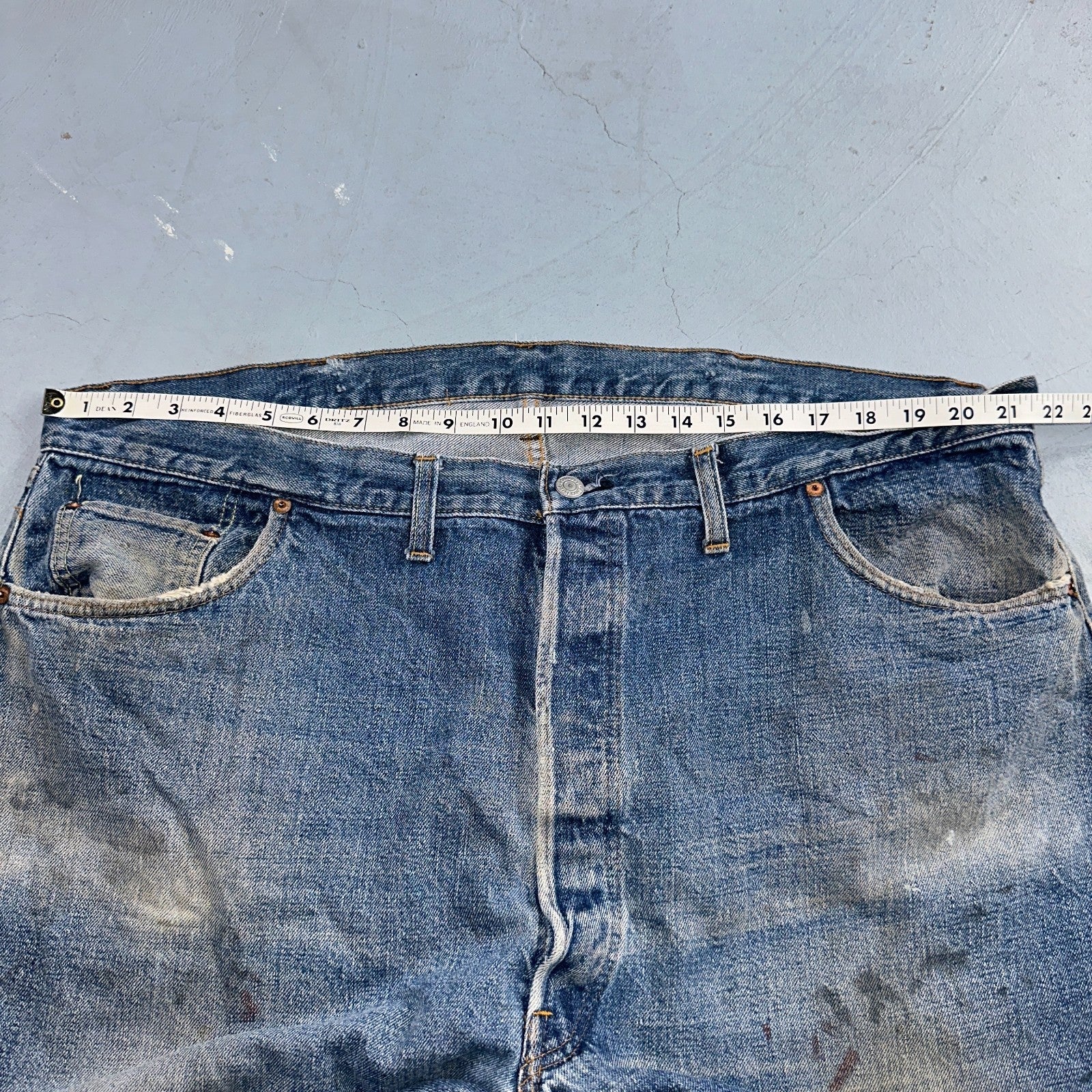 Levis 501 Vintage 70s SS Redline Selvedge USA XX Jeans Med Wash 48x30 Act 43x26