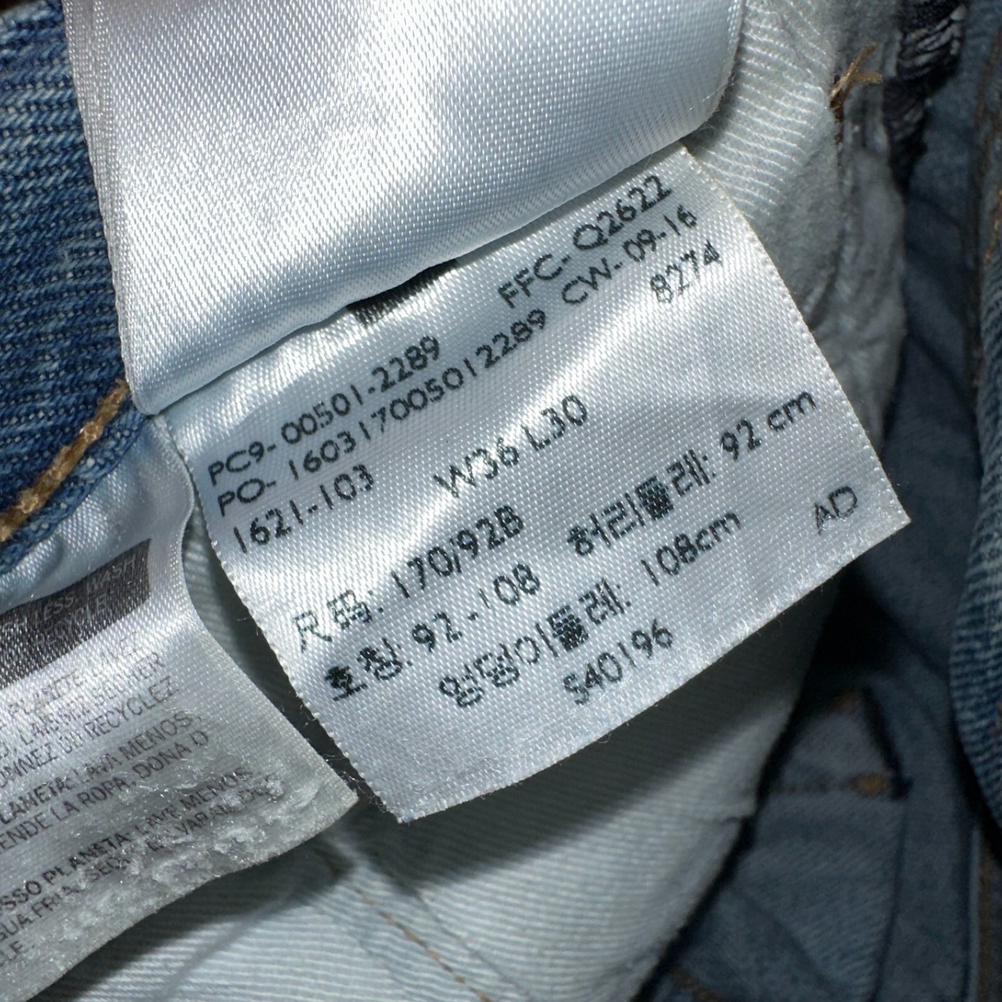 Levis 501 Y2K XX Straight Leg Jeans Blue VTG Light Wash 36x30 Act 38x29