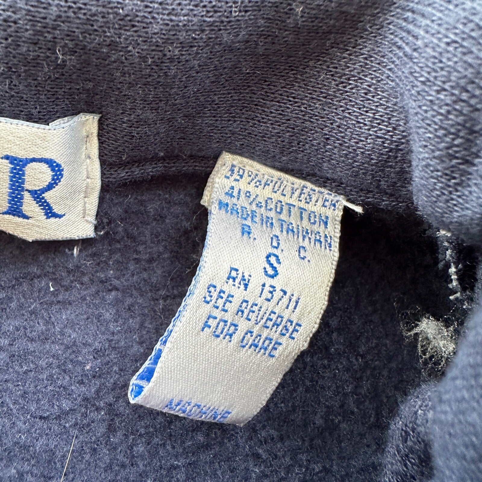 VTG 90s Pacer Womens Cotton Long Sleeve Button Up Navy Blue Shirt Size S