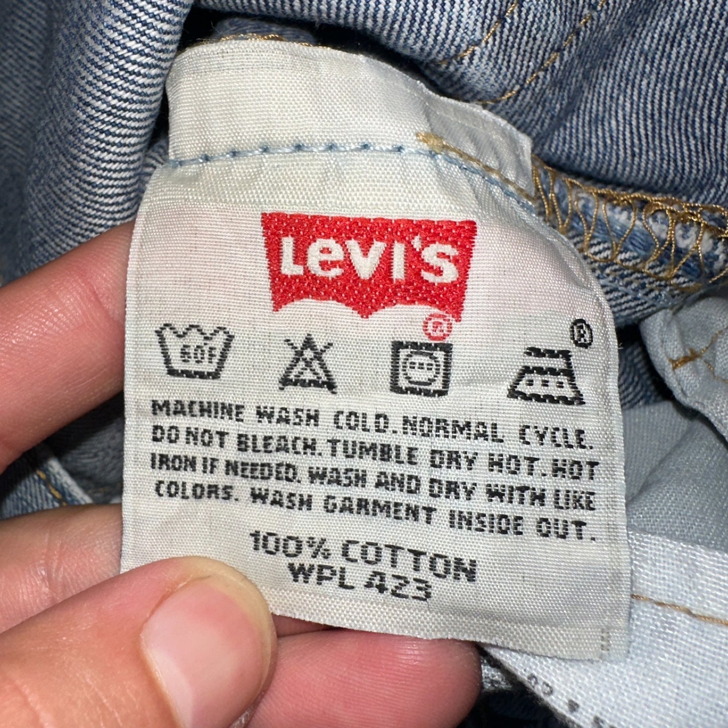 Levis 501 Vintage Y2K 90s XX Straight Leg Jeans Blue Light Wash 33x34 Act 33x30