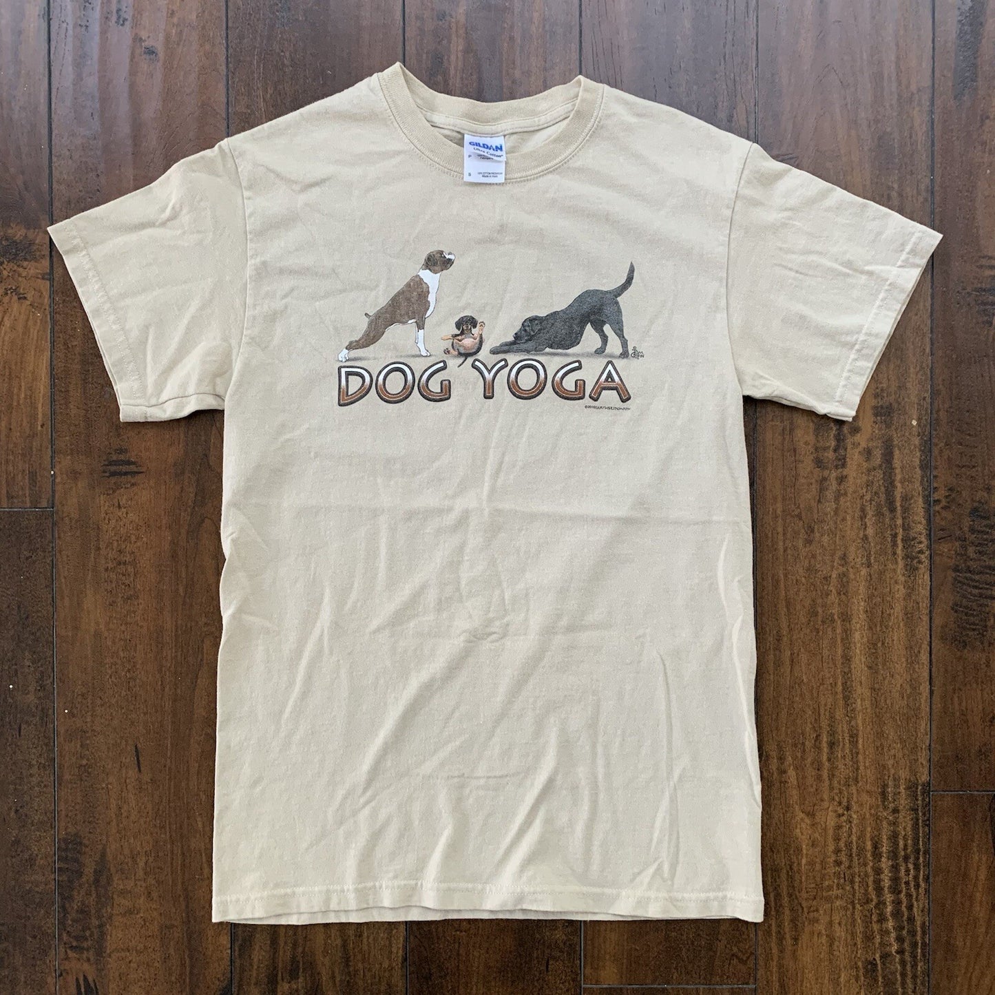 Dog Yoga Vintage T Shirt 90s Style Animals Cute Funny Y2K Sports Rap Cats