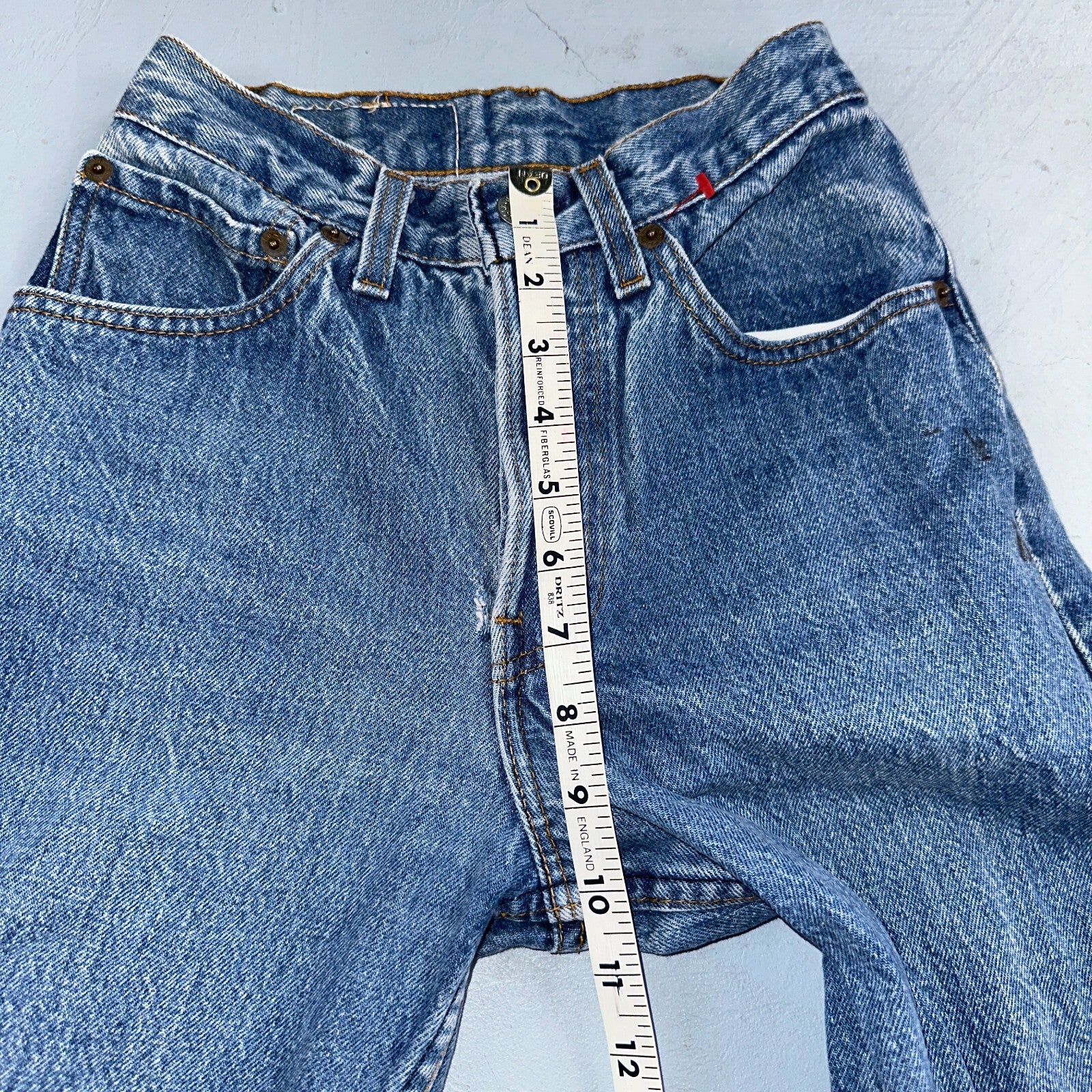 Levis 501 Vintage 80s USA XX Straight Leg Jeans Womens Blue Med Wash Act 22x33