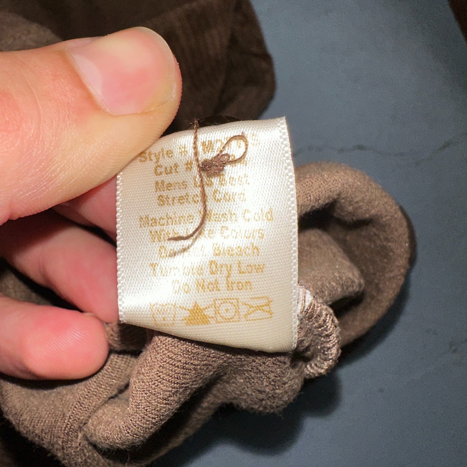 True Grit Brown Tan Shirt Mens L Corduroy Camp Hike Chore Button Down Shirt USA