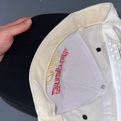 Snap On Racing White Black VTG Hat Cap Snapback Nascar Racing Cool Cars