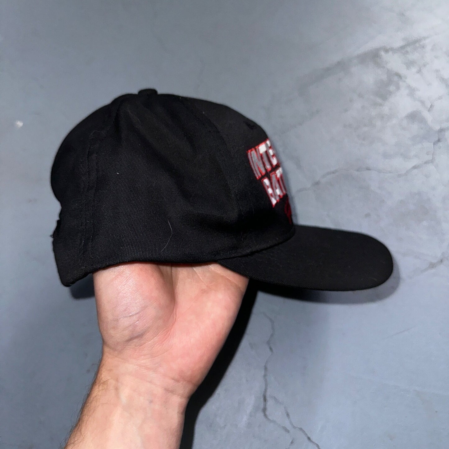 Interstate Batteries Racing Black VTG Hat Cap Snapback Nascar Racing Cool Cars