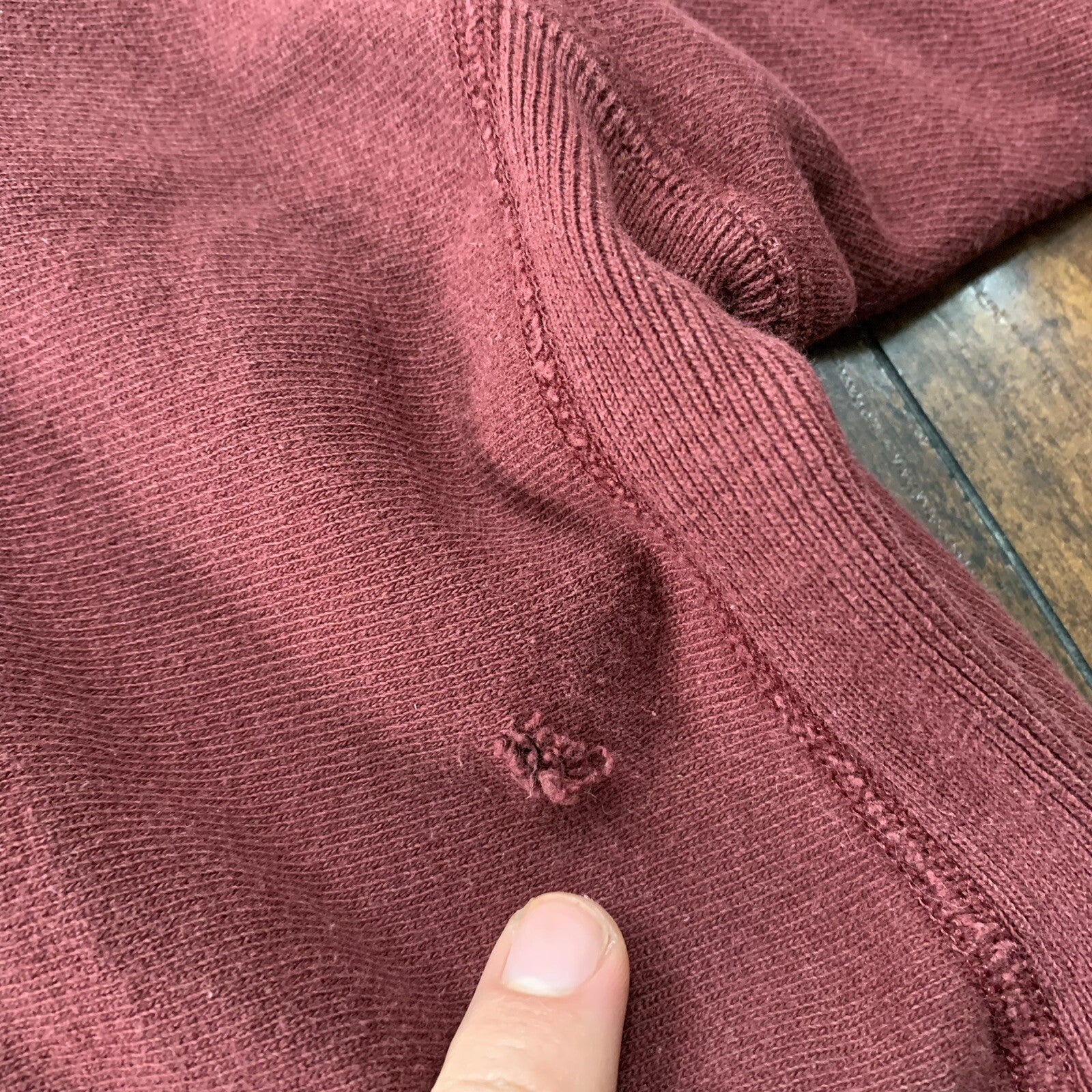 Vintage Champion 90s Maroon USA Reverse Weave Sweatshirt XL Blank 70s Gusset