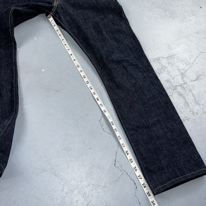 Double RL RRL Men’s Blue Denim Selvedge Jeans Slim Redline USA 31x32 Dark!