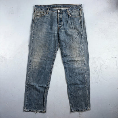 Levis 501 Y2K XX Straight Leg Jeans Blue VTG Med Wash 38x36 Act 38x32