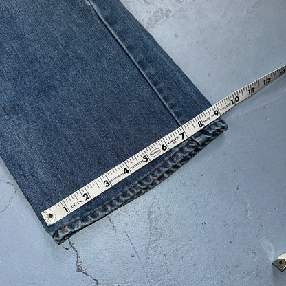 Levis 517 Vintage 80s USA Orange Tab Bootcut Flare Blue Jeans Talon Act 30x29