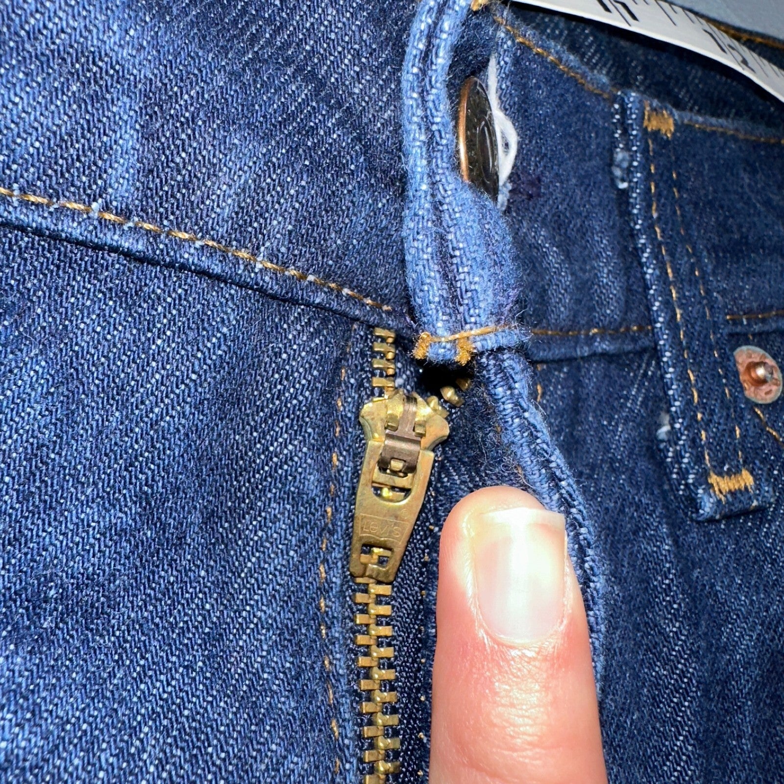 Levis 505 Vintage 80s 20505-0217 Orange Tab Dark 501 Jeans 36x34 USA 1980s