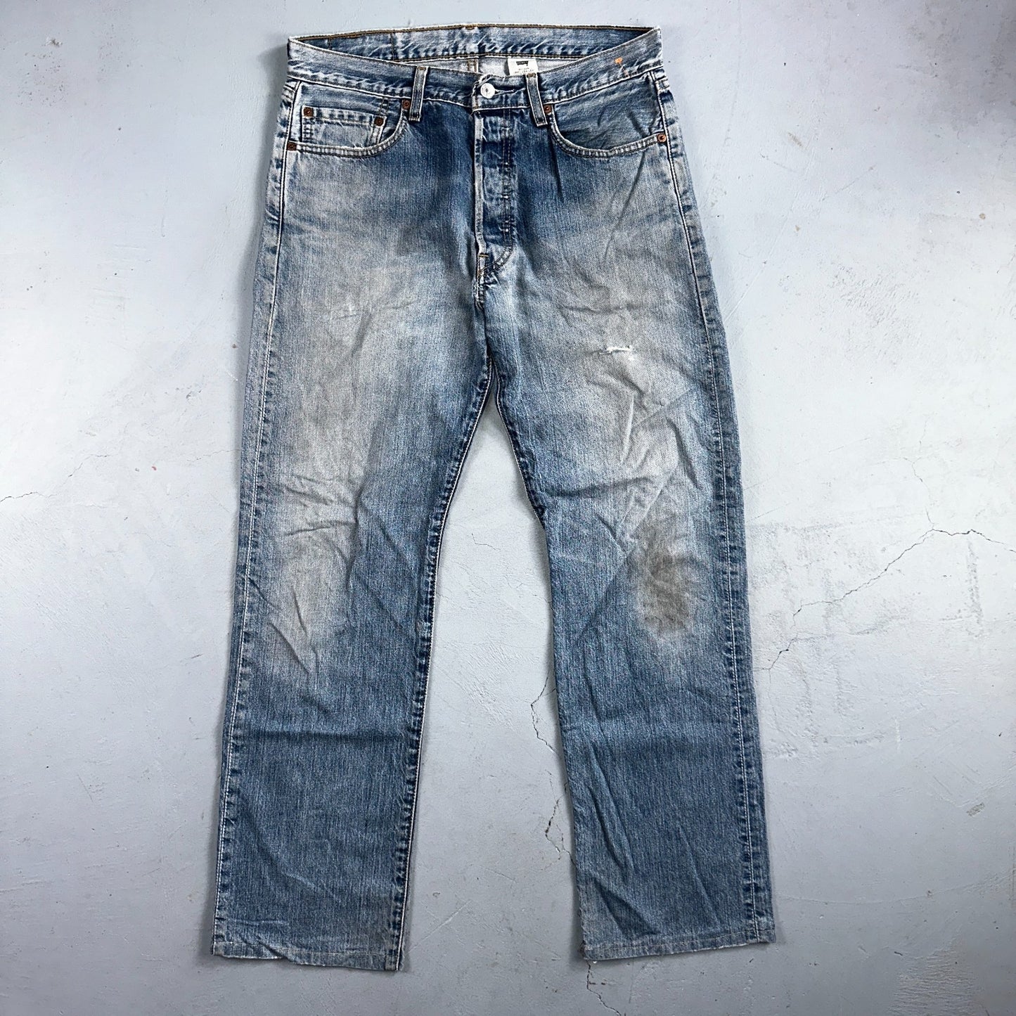 Levis 501 Vintage Y2K 90s XX Straight Leg Jeans Blue Light Wash 33x34 Act 33x30