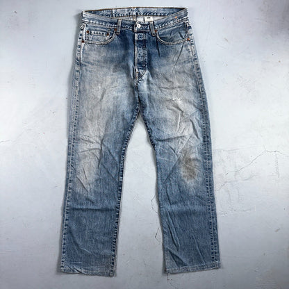 Levis 501 Vintage Y2K 90s XX Straight Leg Jeans Blue Light Wash 33x34 Act 33x30