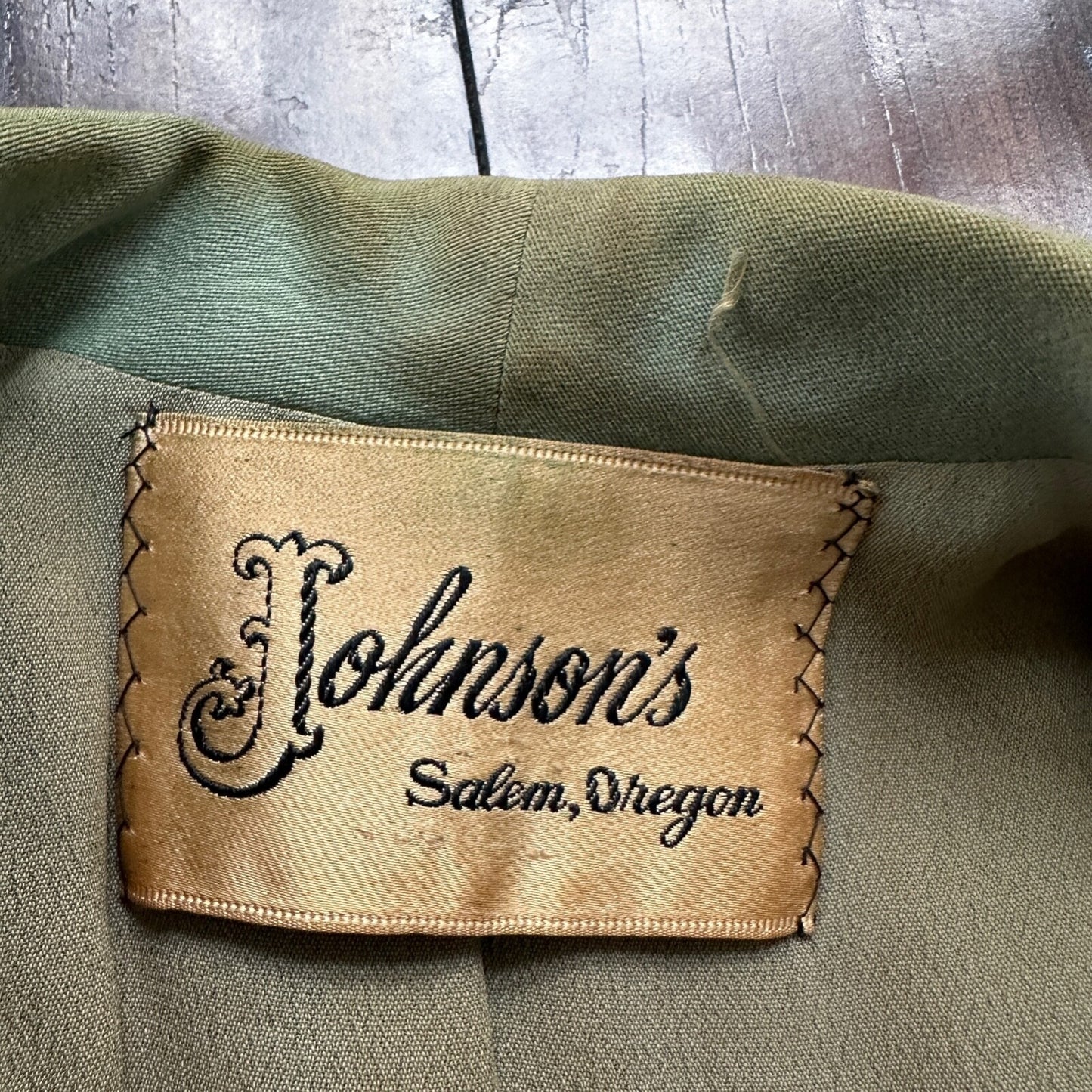 1950s Teal Green VTG 2 Piece Womens Houndstooth Suit Joselli MCM Wool 50s 40s