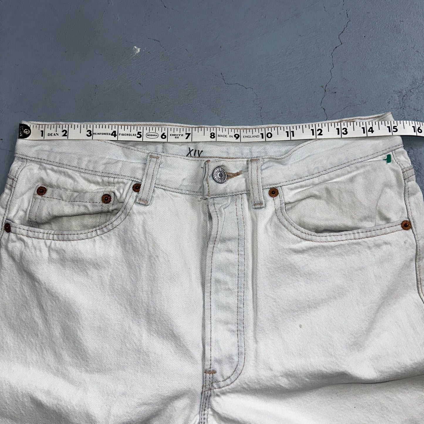 Levis 501 Vintage 90s USA XX Straight Leg Jeans White Light Wash 32x30 Act 30x26