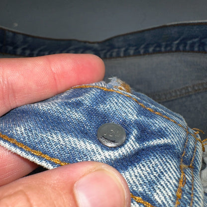 Levis 501 Vintage 80s Redline Selvedge USA XX Jeans Light Wash Worn Act 35x30