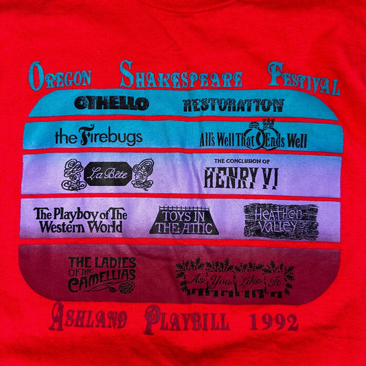 Hanes XL Shakespeare Hamlet VTG T Shirt 90s Oregon Plays Single Stitch Festival