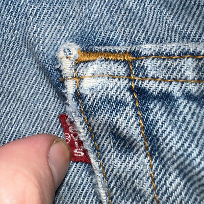 Levis 501 Vintage 90s USA XX Straight Leg Jeans Blue Med Wash 33x32 Act 32x30