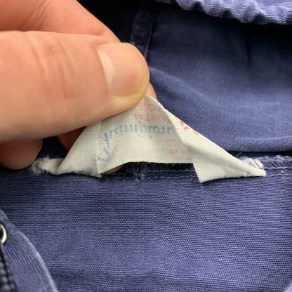 Champion 50s Zip Up Vintage Blank Blue Hoodie 60s 70s Jacket Warm USA New York