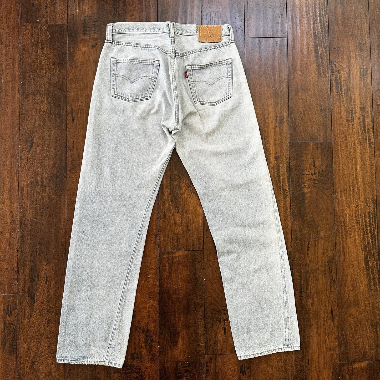 Levis Vintage 80s Redline Selvedge USA 501 XX Jeans Light Wash 34x36 Act 32x31