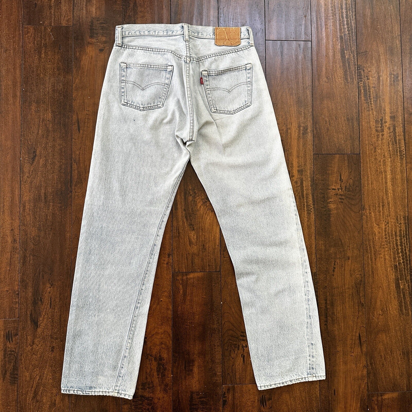 Levis Vintage 80s Redline Selvedge USA 501 XX Jeans Light Wash 34x36 Act 32x31