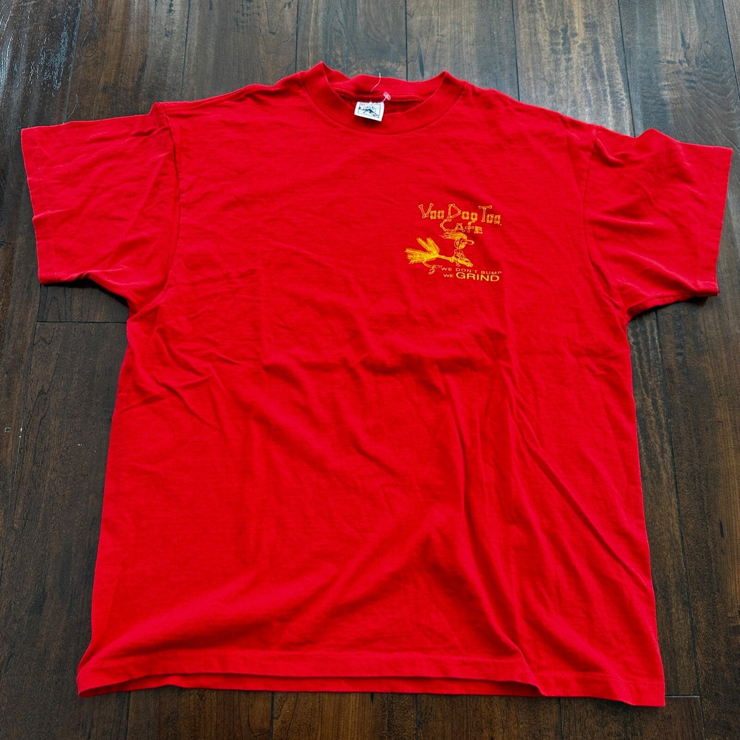 Voo Dog Too Cafe Oregon Vintage T Shirt LA Single Stitch Delta USA 90s Food