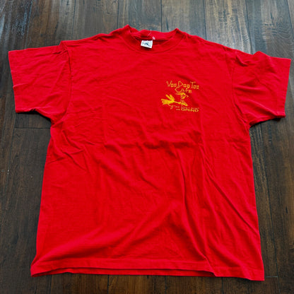 Voo Dog Too Cafe Oregon Vintage T Shirt LA Single Stitch Delta USA 90s Food