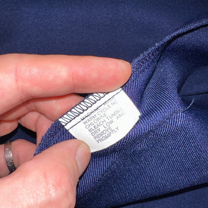 Vtg 70s Blazer Womens Blue Farstad Luxury Office USA Classy Suit Navy Poly