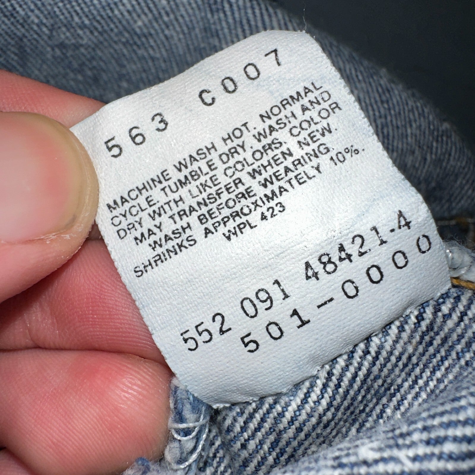 Levis 501 Vintage 90s USA XX Straight Leg Jeans Blue Med Wash 42x32 Act 39x29