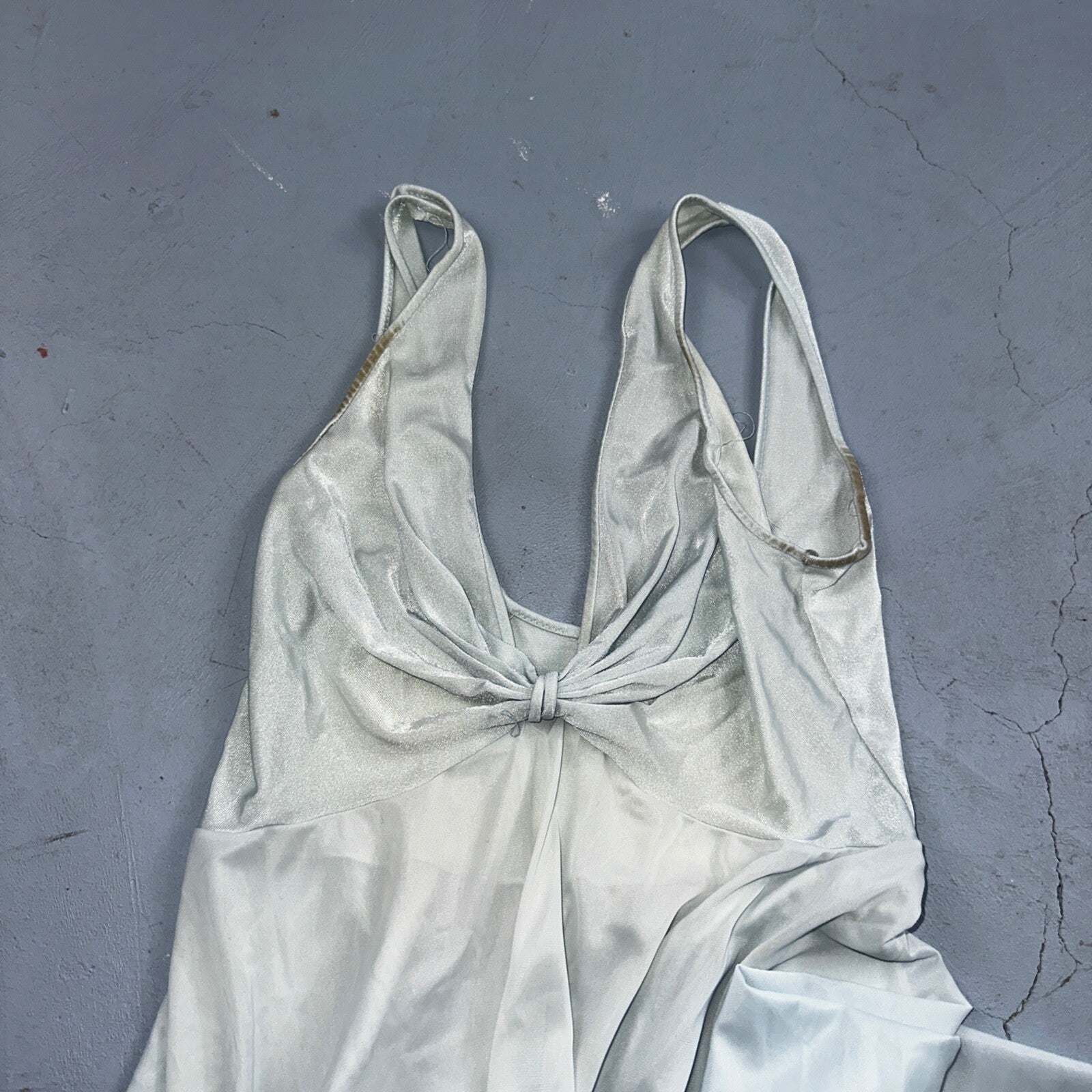 Vintage 1970s Olga Lingerie Slip Dress Sleepwear Full Sweep Nightgown Lace 70s