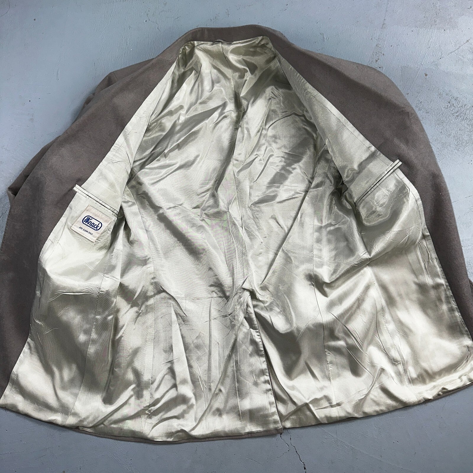 VTG Mens Suit 38 Jacket Sport Coat Rockabilly 60s 70s Suede Gray Disco The Knack