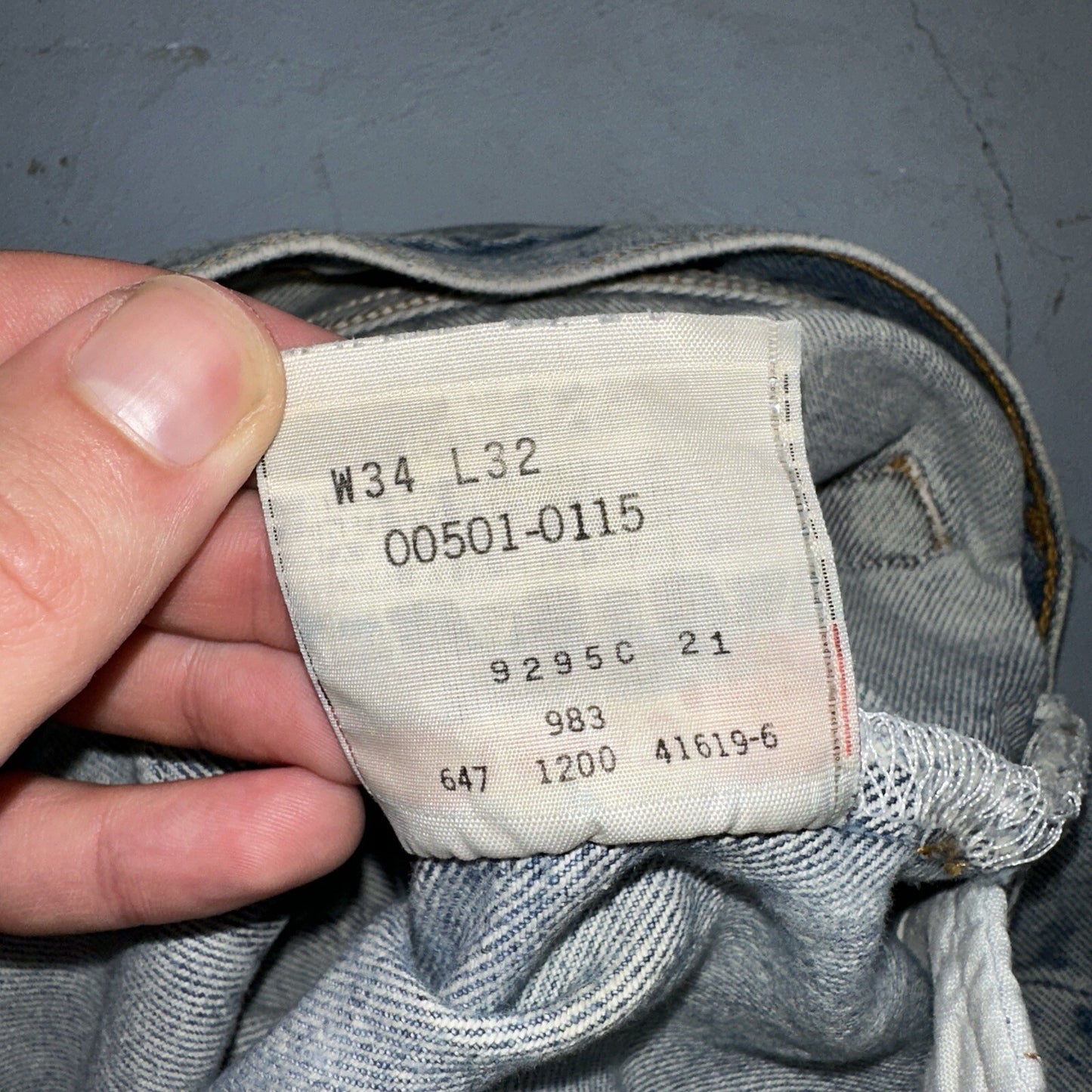 Levis 501 Vintage 90s Mexico Straight Leg Jeans 34x32 Y2K Light Wash Act 33x27