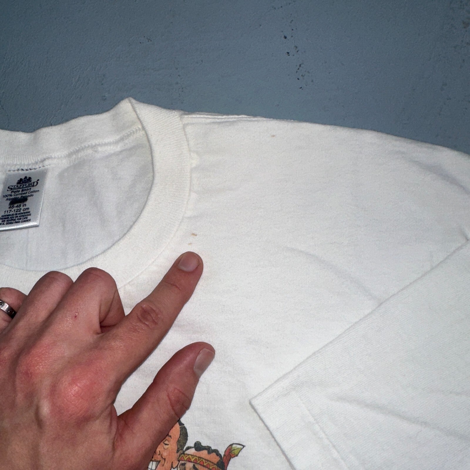 Funny Reunion Middle Finger 90s VTG T Shirt Stafford Graphic Single Stitch 1996