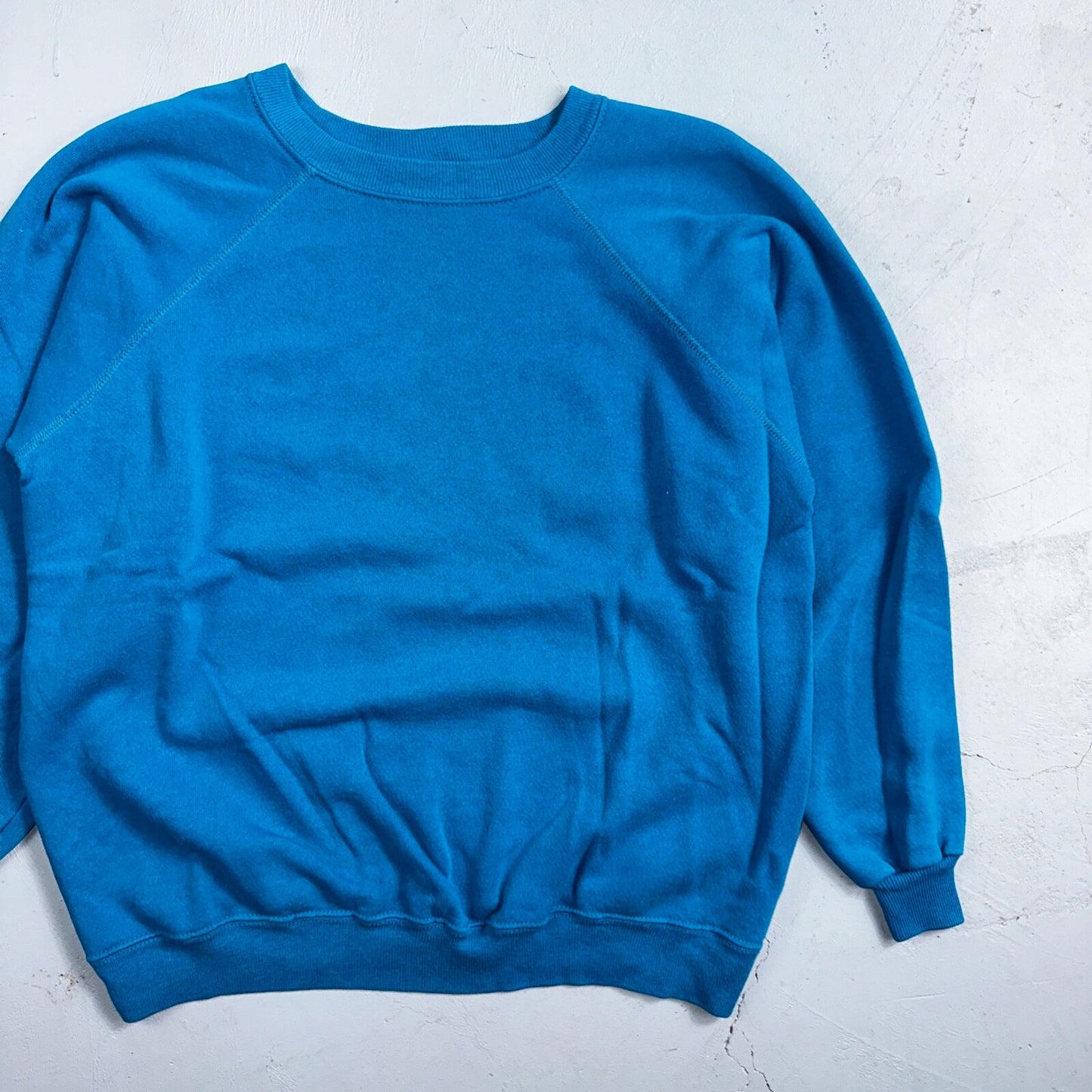 1990s VTG Hanes Sport Blank Sweatshirt XL Blue Made In USA Crewneck Basic