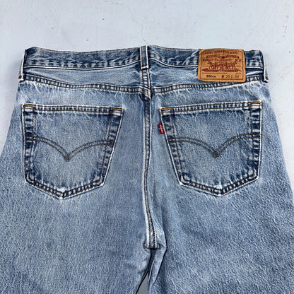Levis 501 Vintage 90s USA XX Straight Leg Jeans Blue Light Wash 35x34 Act 33x31