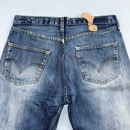 Levis 501 Vintage Y2K XX Straight Leg Jeans Blue Med Wash 33x34 Act 32x31