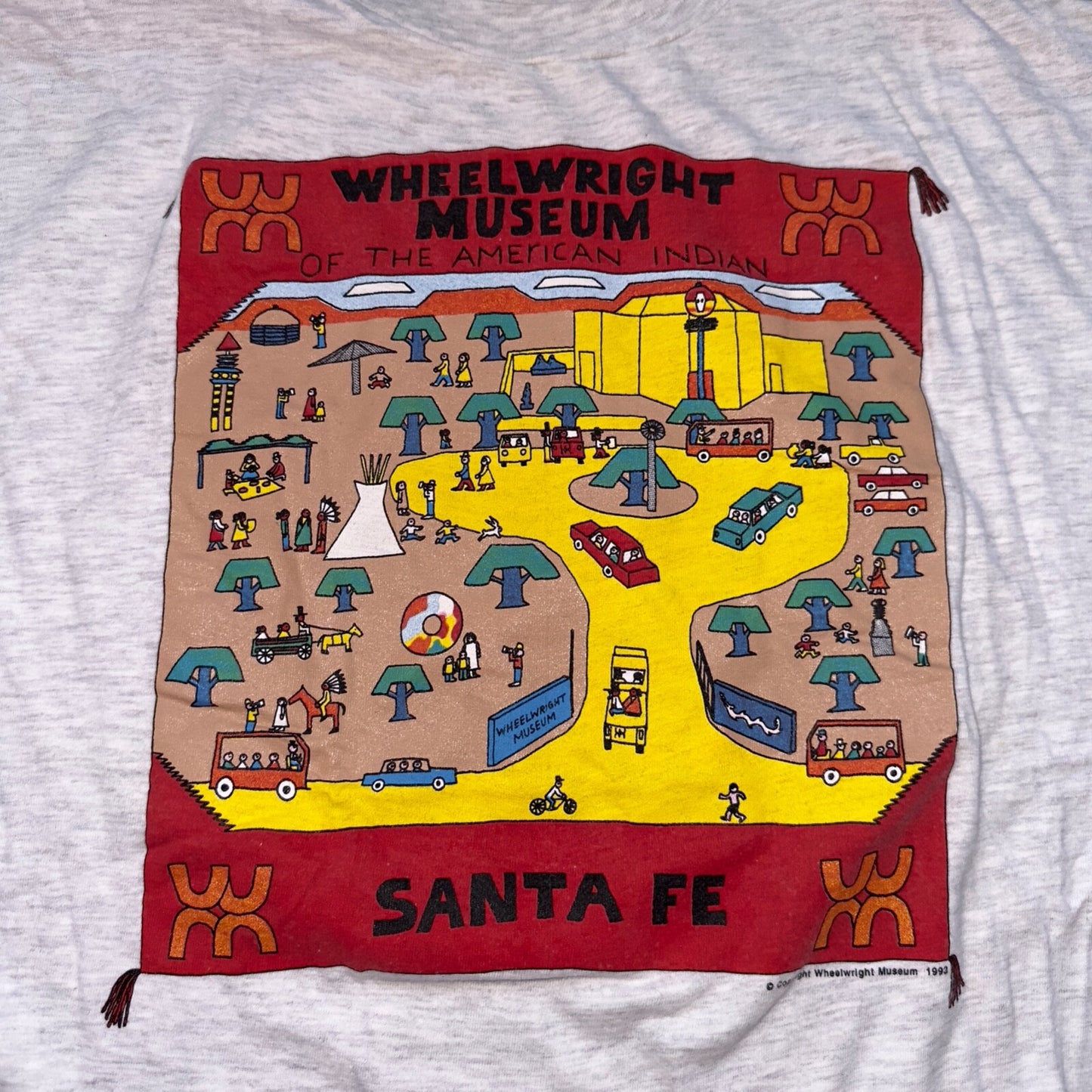 Hanes Santa Fe Art Cars Travel Vintage T Shirt Single Stitch 80s USA Cool City
