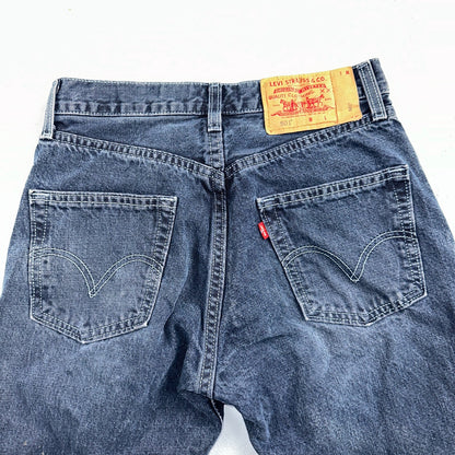 Levis 501 Vintage 90s Mexico Straight Leg Jeans 29x32 Y2K Dark Wash Act 28x31