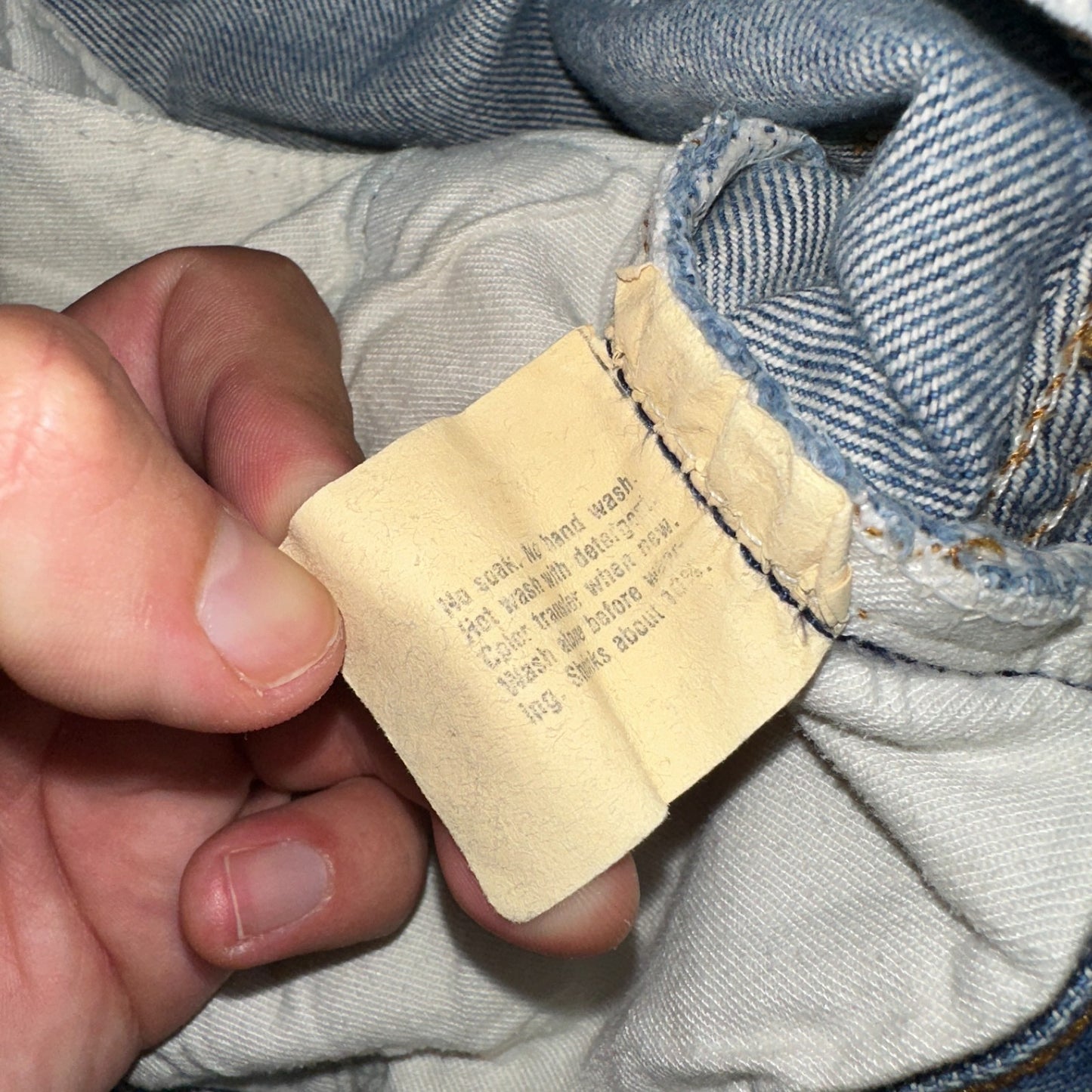 Levis 501 Vintage 80s Redline Selvedge USA XX Jeans Light Wash Worn Act 35x30