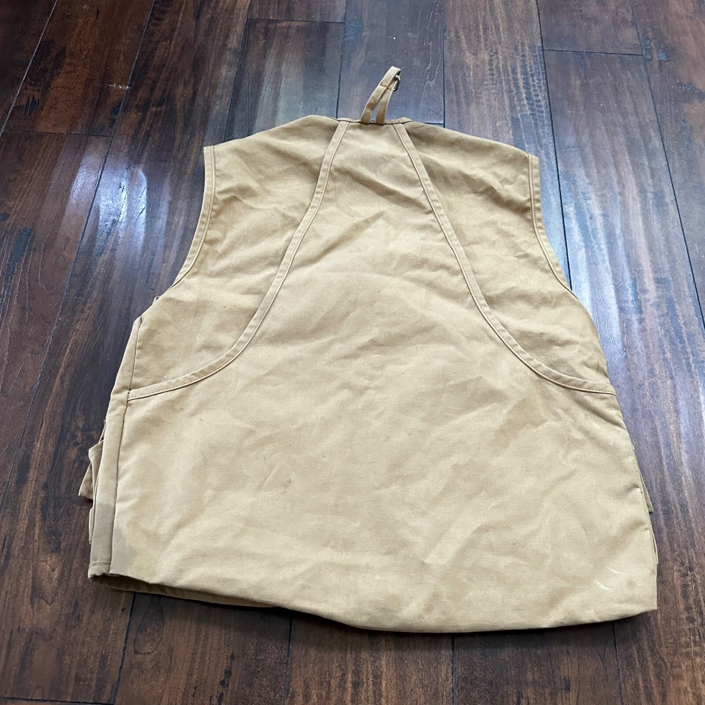 Vintage 1960s 60s Western Trails Gold Fishing Camping Vest Rockabilly Hunting