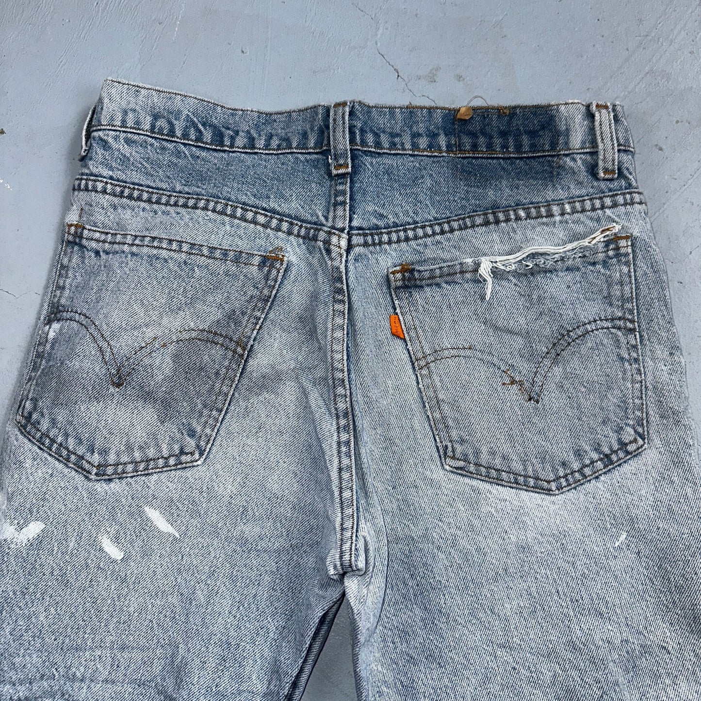 Levis 517 Vintage 80s USA Orange Tab Bootcut Flare Blue Jeans Talon Act 29x28