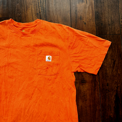 Carhartt Pocket T Vintage Style T Shirt Travis Scott Tan Workwear Y2K Thrashed