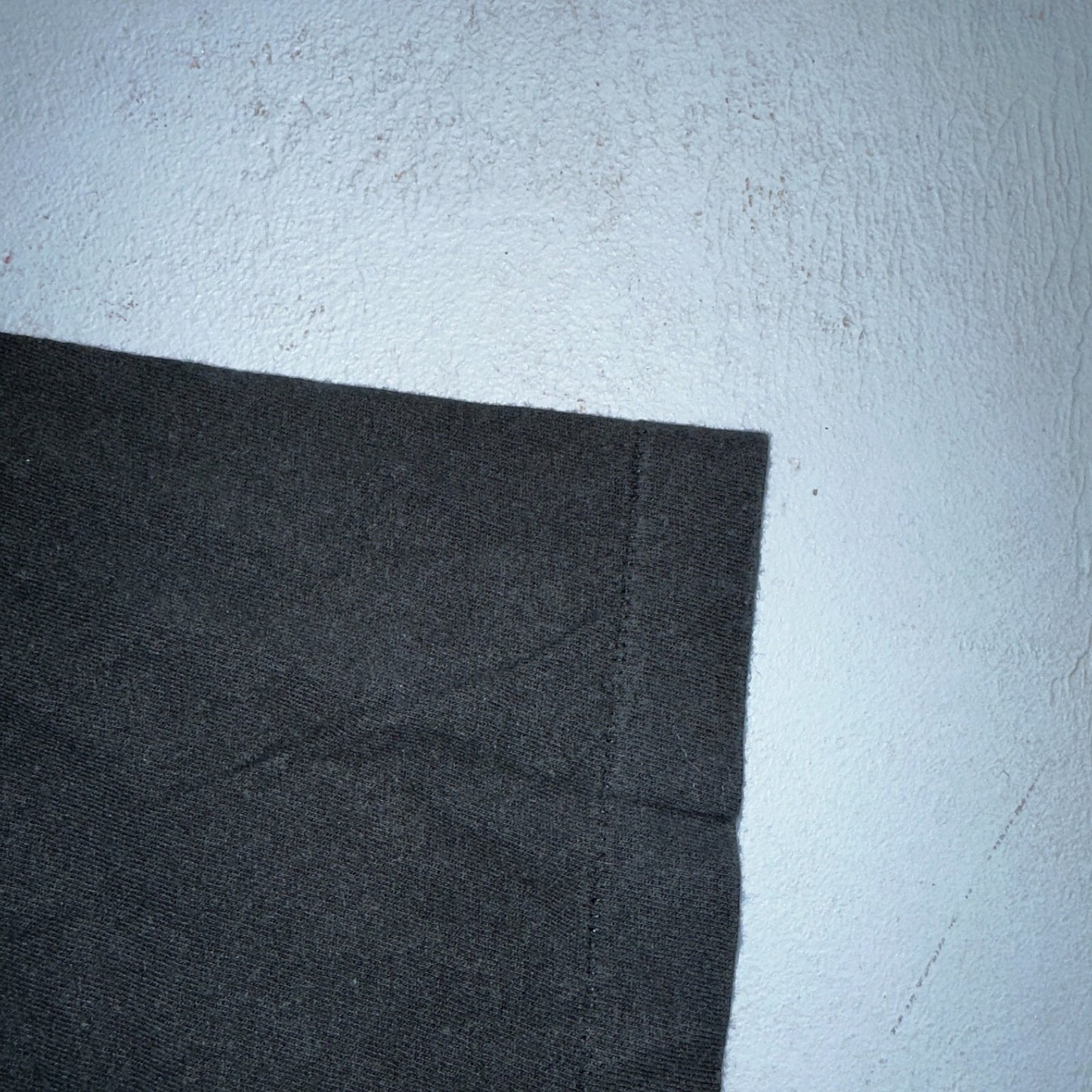 Black Blank 80s Selvedge Pocket VTG T Shirt 1980s 70s Basic Simple No Prints