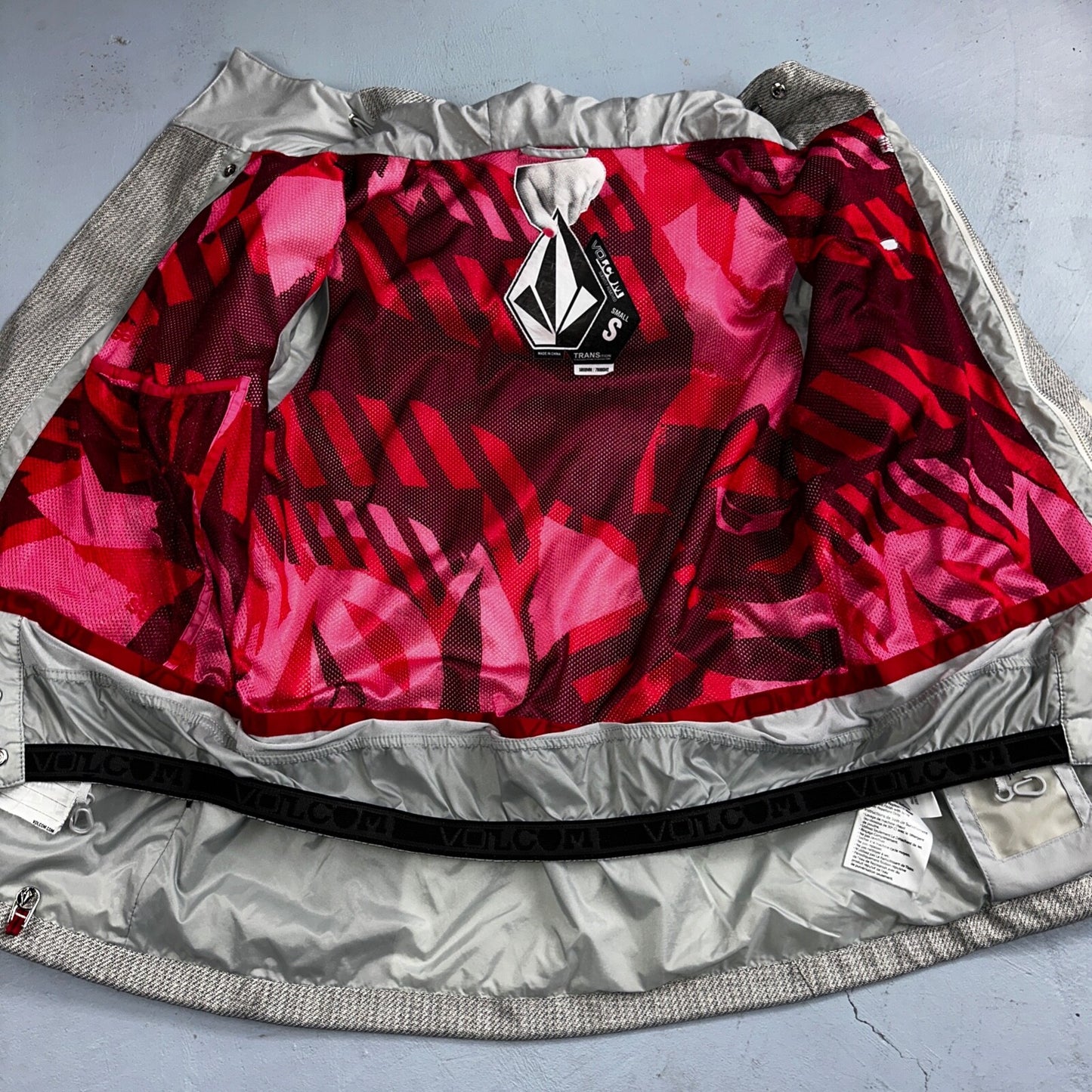 Volcom Snowboarding Jacket Men's Size Small Transition Parka Gray Ski