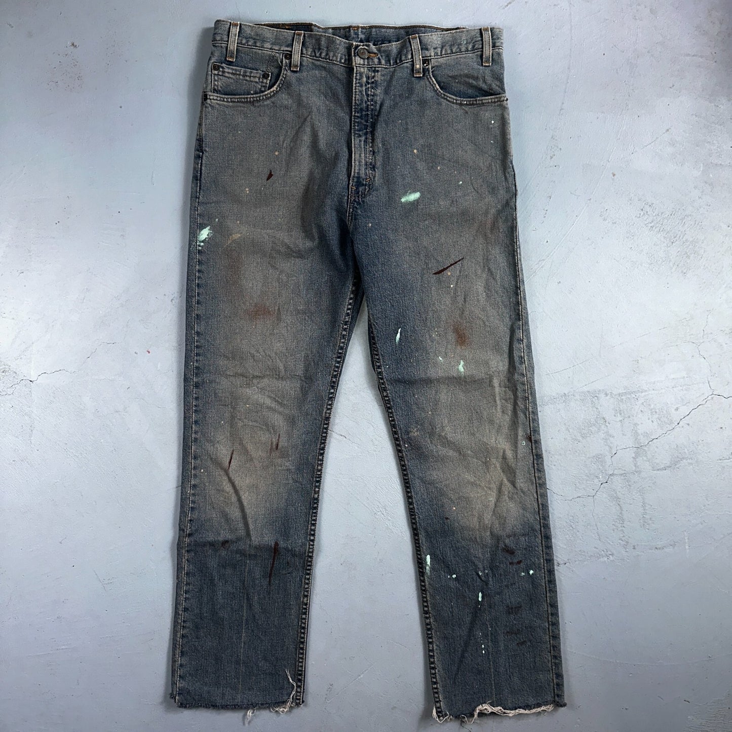 Levis 505 Vintage 90s USA XX Jeans Blue 501 Thrashed Med Wash 36x36 Act 36x30