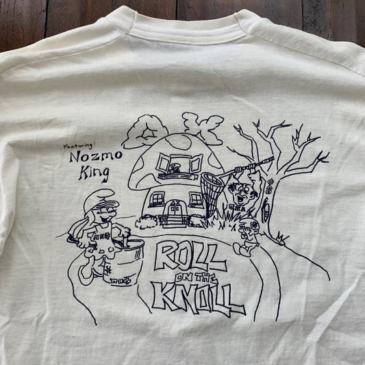 Smurfs Stoner Vintage T Shirt Roll On Rock Rap Cartoon Funny Network Humor 90s