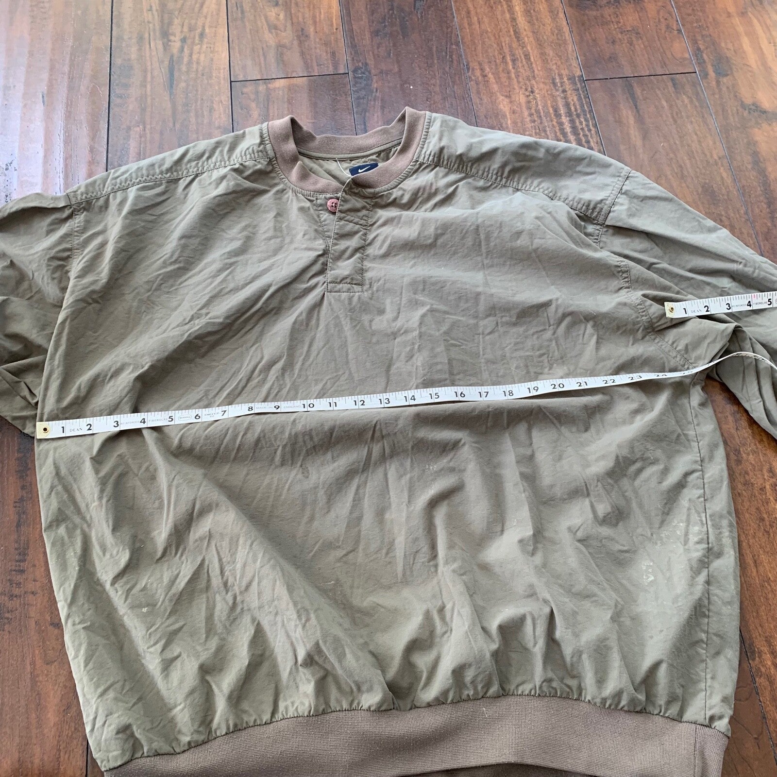 Nike Thunder Tan Golf Jacket Retail Vintage Nylon Pullover Windbreaker Y2K  1